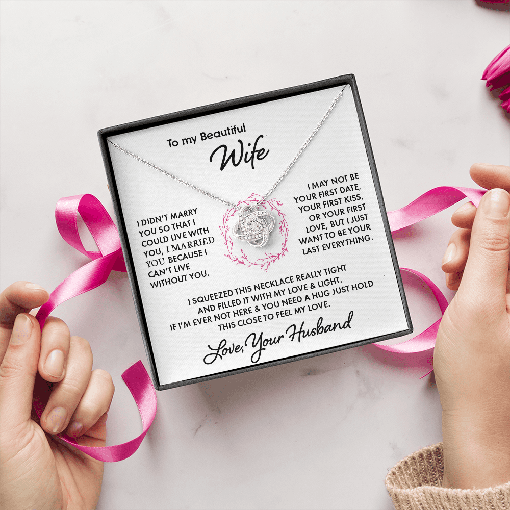 To My Beautiful Wife | Love Knot Necklace