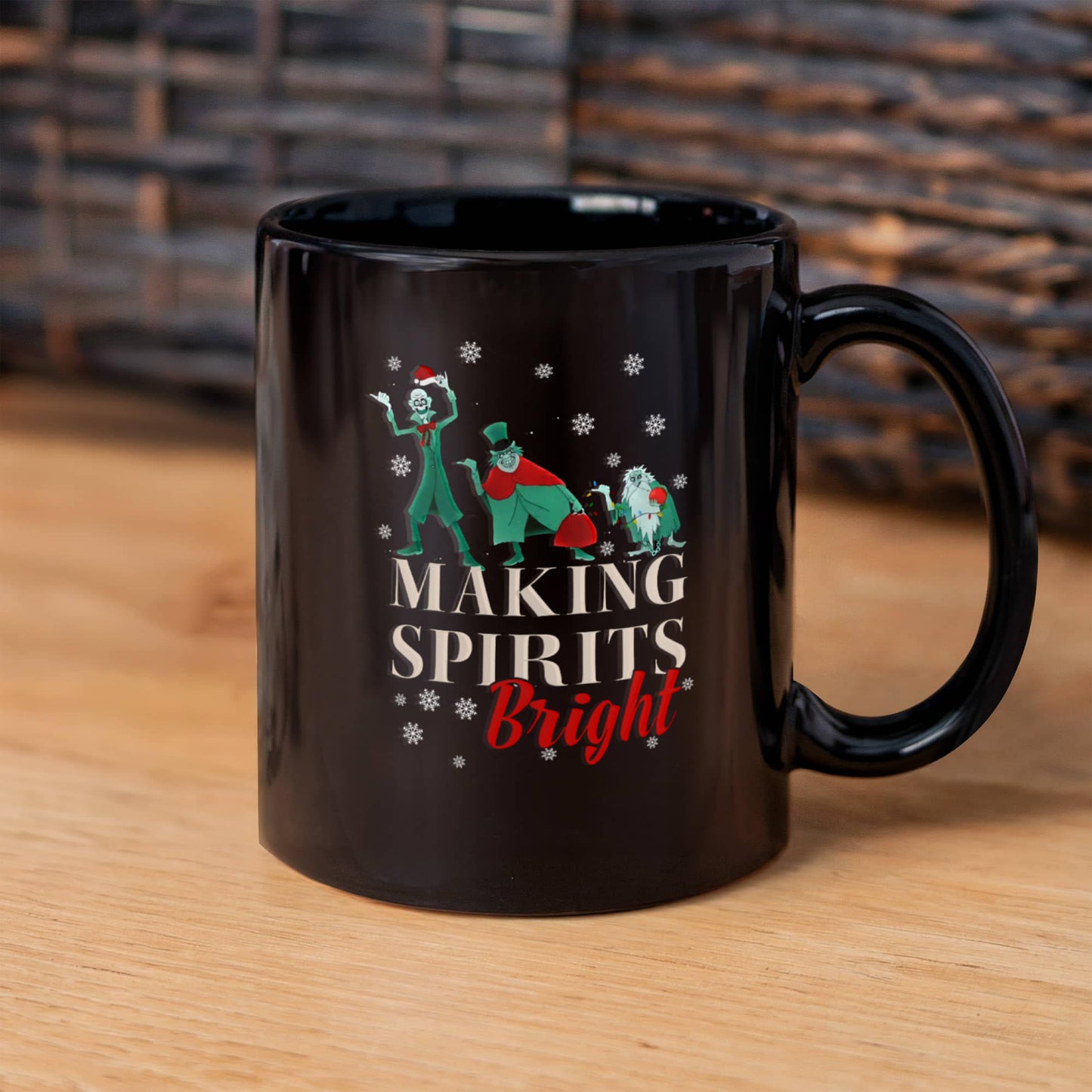 Making Spirits Bright | Black Ceramic Mug