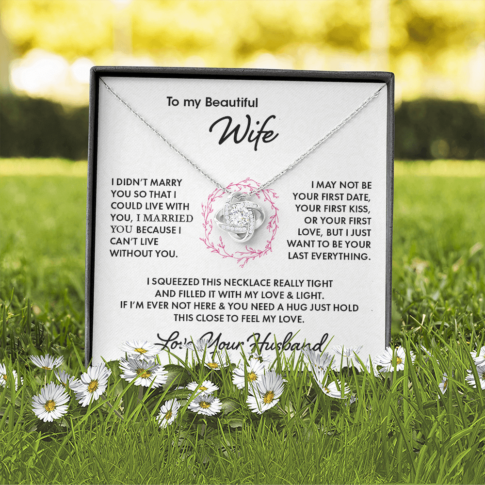 To My Beautiful Wife | Love Knot Necklace