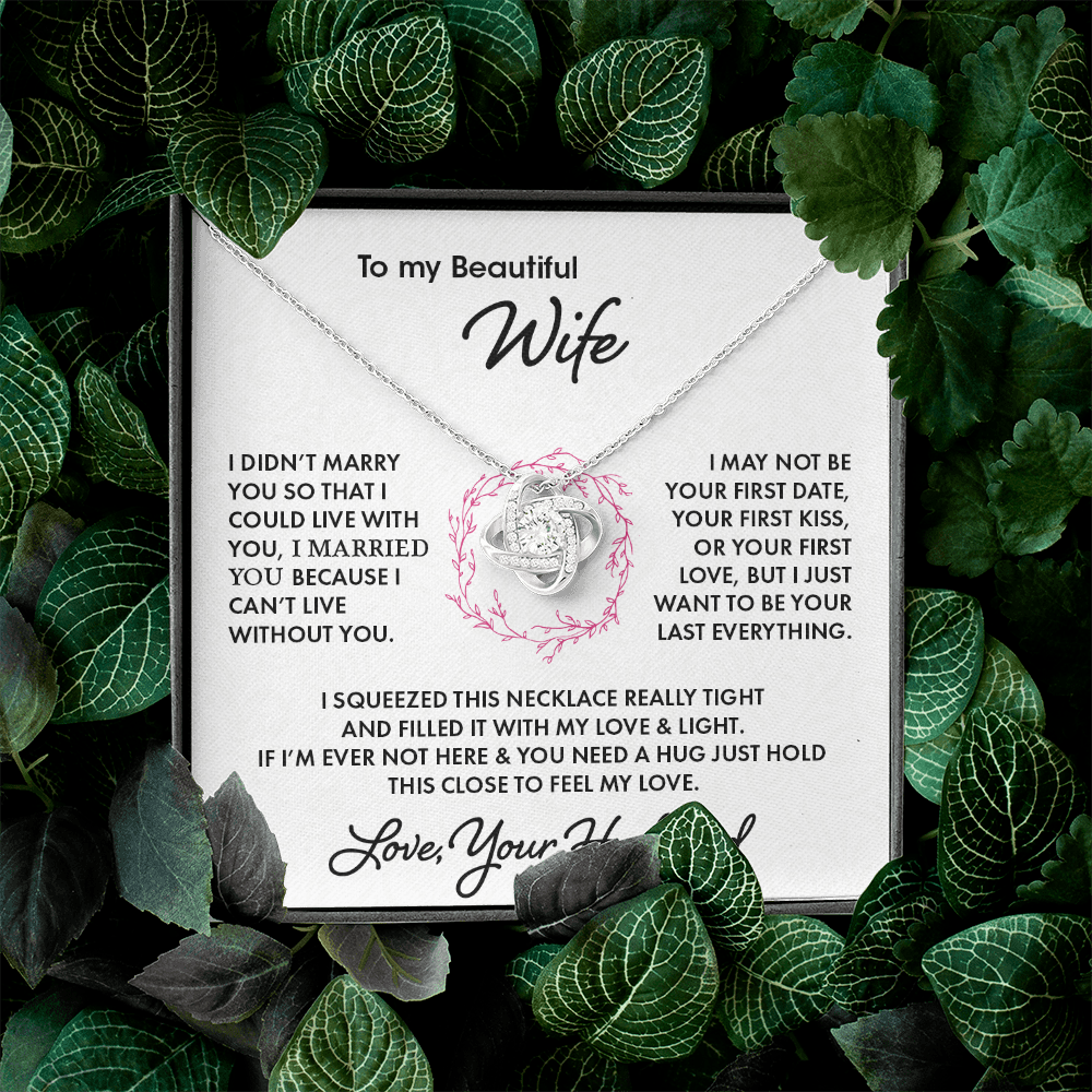 To My Beautiful Wife | Love Knot Necklace
