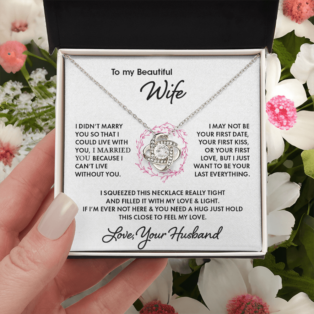 To My Beautiful Wife | Love Knot Necklace