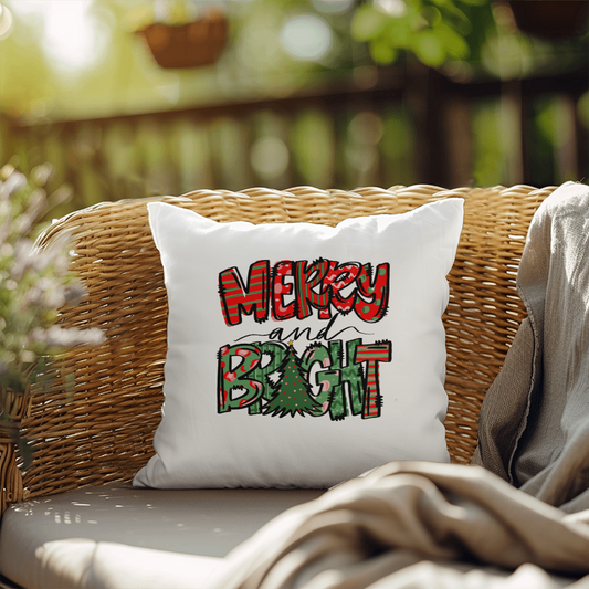 Merry & Bright | Outdoor Pillow