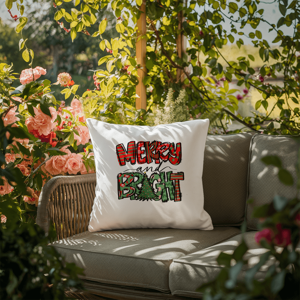 Merry & Bright | Outdoor Pillow