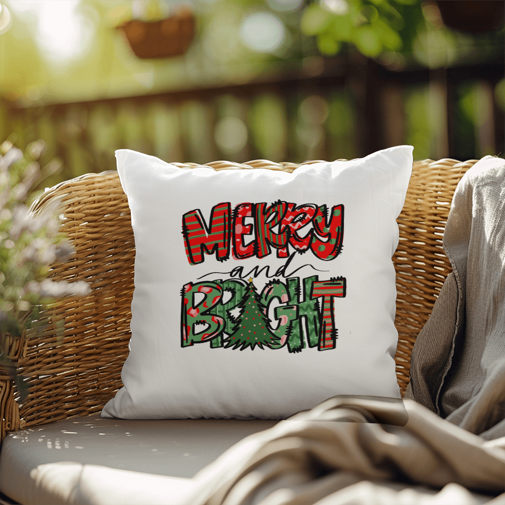 Merry & Bright | Outdoor Pillow
