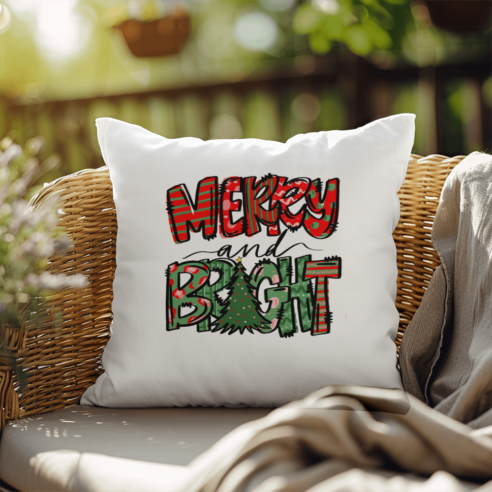 Merry & Bright | Outdoor Pillow