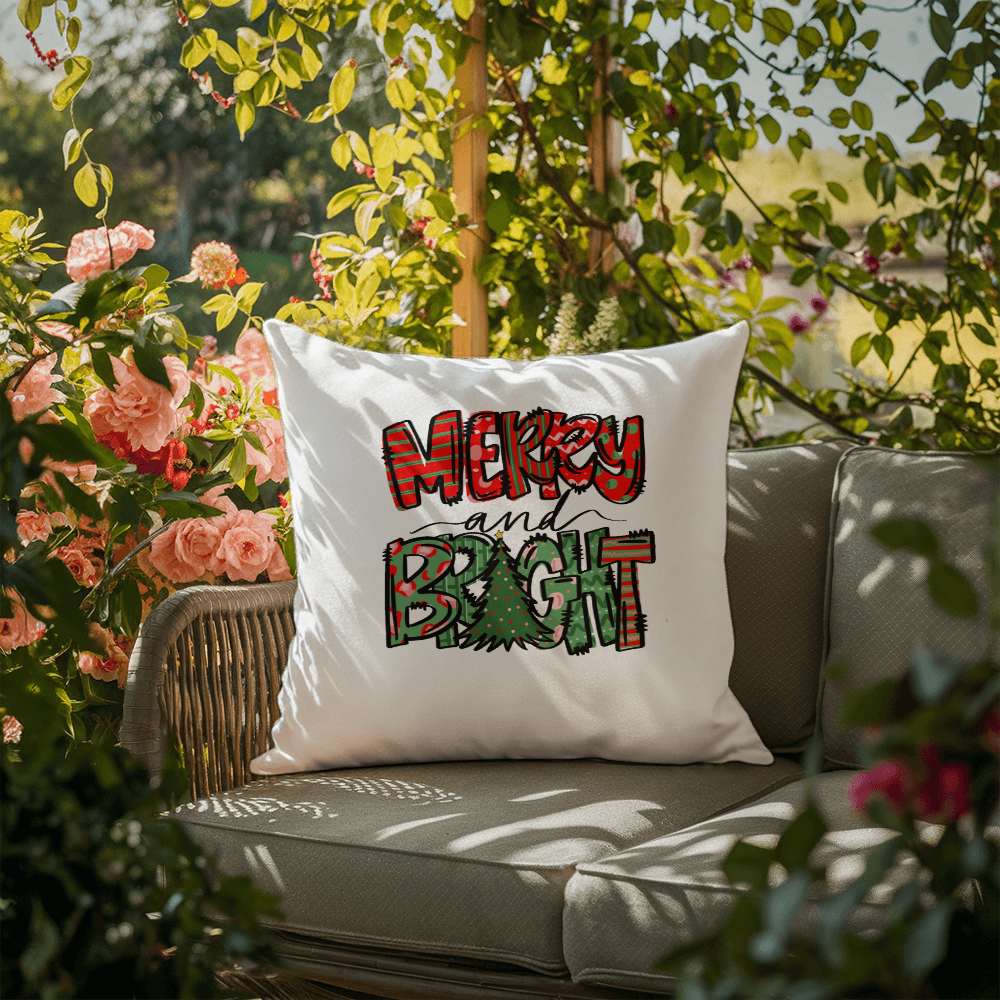 Merry & Bright | Outdoor Pillow