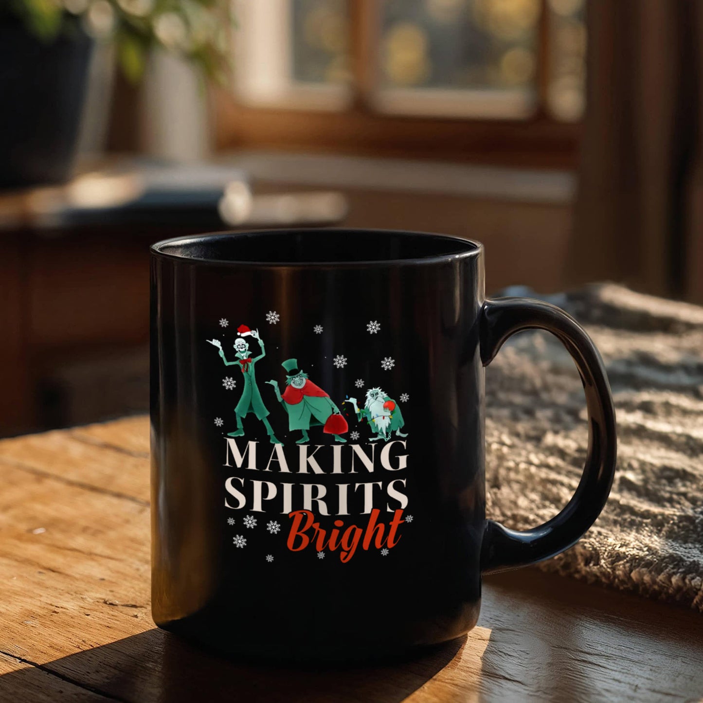 Making Spirits Bright | Black Ceramic Mug