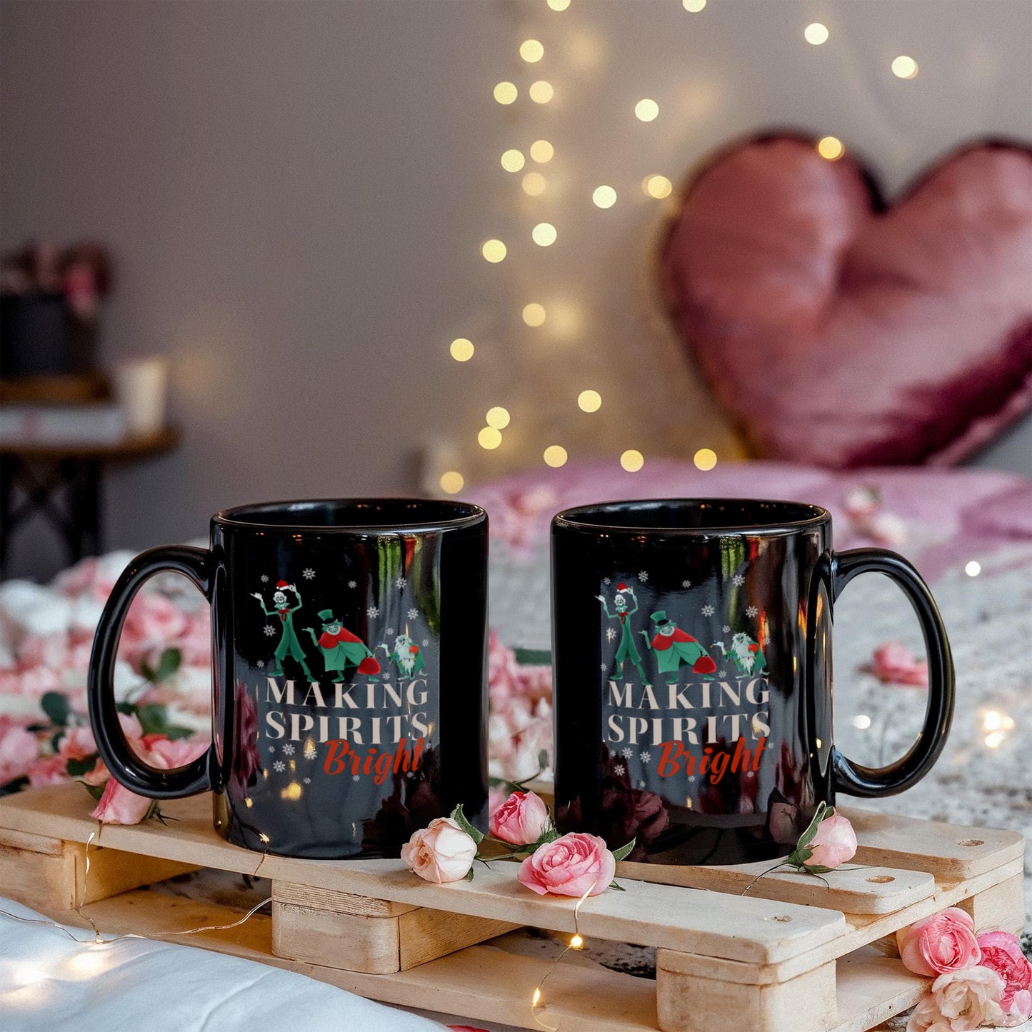 Making Spirits Bright | Black Ceramic Mug